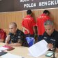 Wadir Resnarkoba Polda Bengkulu saat menggelar menggelar konferensi pers, Jumat, 24 November 2023.